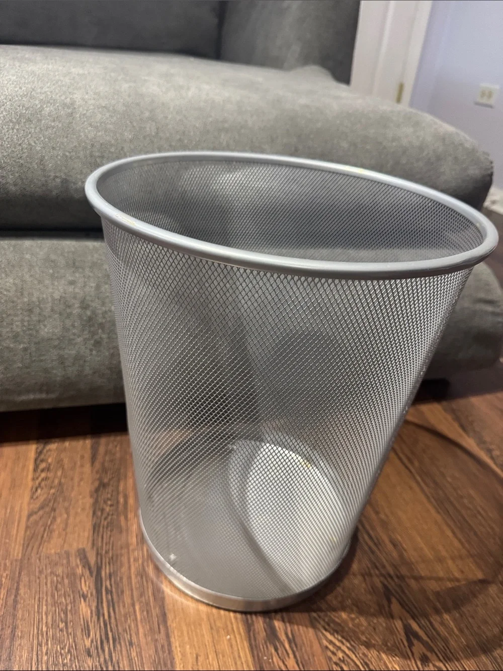 IKEA Silver Mesh Round Wastebasket